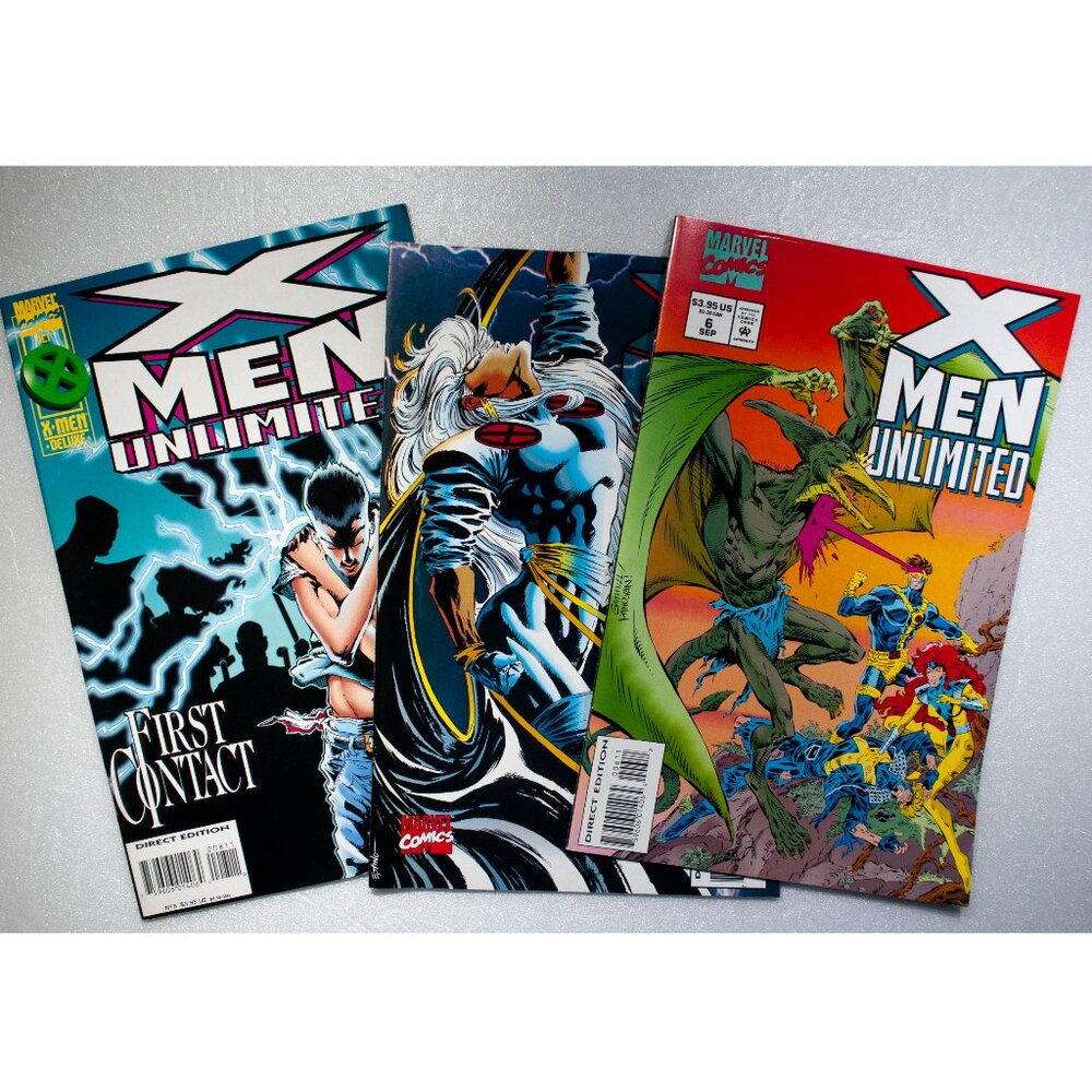 Lot of 3 X-Men Unlimited Comic Books 6 7 8 Marvel 1994 1995 Run 6-8 90s 1990s